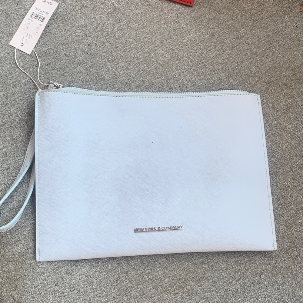 New York & Company Sky Blue Clutch